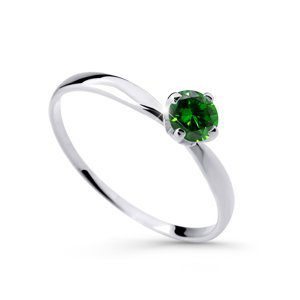 Cutie Diamonds Půvabný prsten z bílého zlata se smaragdem DZ6726-2365-SM-X-2 51 mm