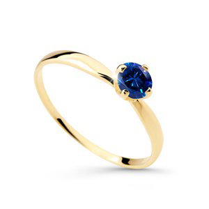 Cutie Diamonds Půvabný prsten ze žlutého zlata se safírem DZ6726-2365-SF-X-1 49 mm