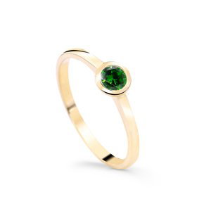 Cutie Diamonds Okouzlující prsten ze žlutého zlata se smaragdem DZ8004-SM-X-1 48 mm