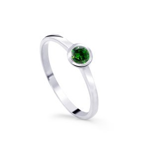 Cutie Diamonds Okouzlující prsten z bílého zlata se smaragdem DZ8004-SM-X-2 49 mm