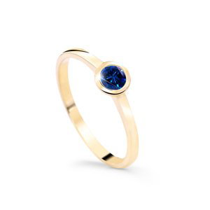 Cutie Diamonds Okouzlující prsten ze žlutého zlata se safírem DZ8004-SF-X-1 64 mm