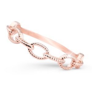 Cutie Jewellery Moderní prsten z růžového zlata Z5029-X-4 48 mm
