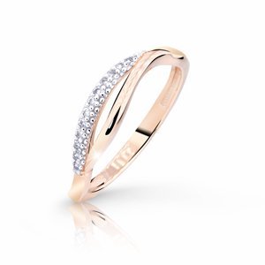 Cutie Jewellery Půvabný prsten z bílého zlata se zirkony Z8054-10-X-4 66 mm