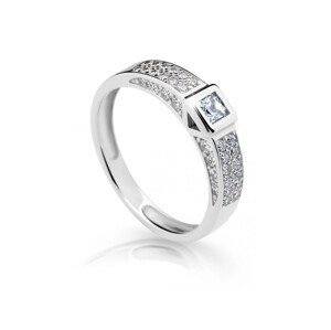 Cutie Jewellery Třpytivý prsten z bílého zlata se zirkony Z6715-2361-10-X-2 48 mm