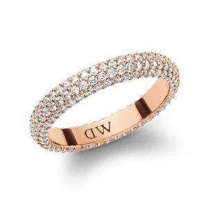 Daniel Wellington Třpytivý bronzový prsten s krystaly Pavé DW0040062 58 mm