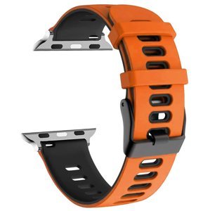 4wrist Silikonový řemínek pro Apple Watch - Orange/Black 38/40/41 mm