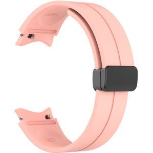 4wrist Silikonový řemínek s černou sponou pro Samsung Galaxy Watch 6/5/4 - Pink