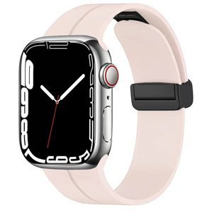 4wrist Silikonový řemínek s magnetickou sponou pro Apple Watch 42/44/45/49 mm - Pink