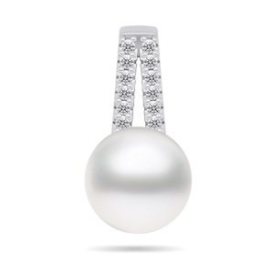 Brilio Silver Moderní stříbrný přívěsek s pravou perlou a zirkony PT102W