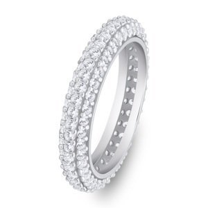 Brilio Silver Třpytivý stříbrný prsten s čirými zirkony RI093W 52 mm