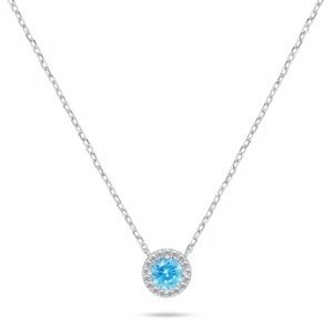 Brilio Silver Třpytivý stříbrný náhrdelník se zirkony NCL136WAQ