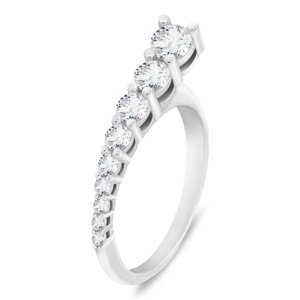 Brilio Silver Elegantní stříbrný prsten se zirkony RI119W 56 mm