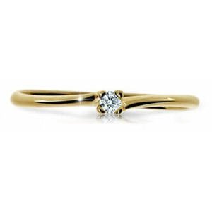 Cutie Diamonds Třpytivý prsten ze žlutého zlata s briliantem DZ6733-2948-00-X-1 61 mm