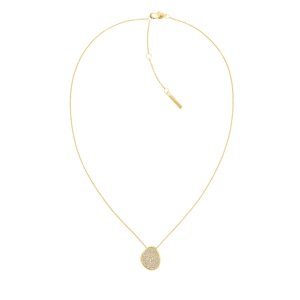Calvin Klein Slušivý pozlacený náhrdelník s krystaly Fascinate 35000224
