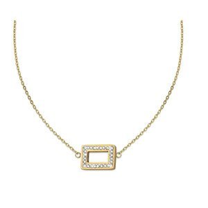 CRYSTalp Elegantní pozlacený náhrdelník s krystaly 30525.EG