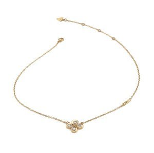 Guess Nádherný pozlacený náhrdelník s květinou Amazing Blossom JUBN03057JWYGT/U