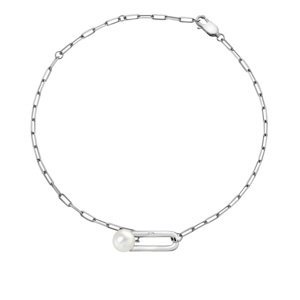 Hot Diamonds Elegantní stříbrný náramek s diamantem a perličkou Linked DL652