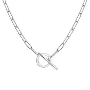 Hot Diamonds Minimalistický stříbrný náhrdelník s diamantem Linked DN170