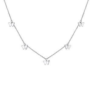Hot Diamonds Půvabný stříbrný náhrdelník s motýlky Flutter DN168/9 40 - 45 cm