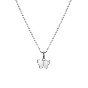Hot Diamonds Půvabný stříbrný náhrdelník s motýlkem Flutter DP911 (řetízek, přívěsek)