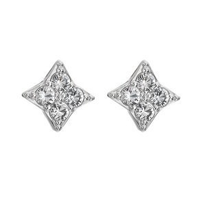 Hot Diamonds Stříbrné náušnice s diamanty a topazy Stellar DE747