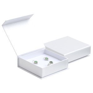 JK Box Bílá dárková krabička na soupravu šperků VG-5/AW
