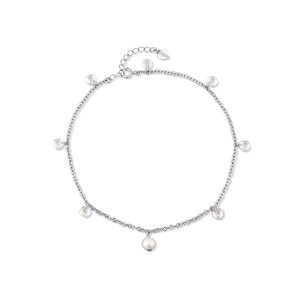 JwL Luxury Pearls Oslnivý stříbrný nákotník s perlou a krystaly JL0805