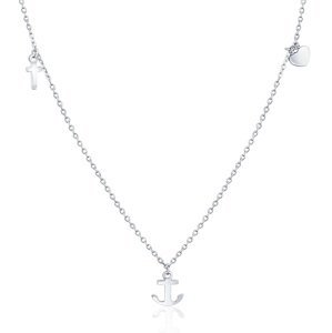 JVD Stříbrný náhrdelník se symboly SVLN0334XH20000