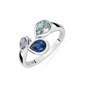 JVD Hravý stříbrný prsten s barevnými zirkony SVLR0120SH8MZ 58 mm