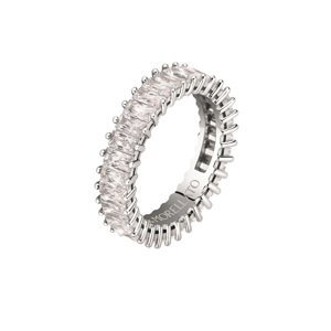 Morellato Třpytivý prsten s čirými zirkony Baguette SAVP100 56 mm