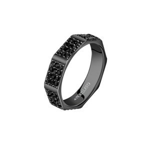 Morellato Nadčasový černý prsten s krystaly Motown SALS84 59 mm