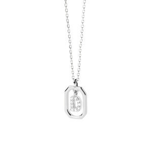 PDPAOLA Půvabný stříbrný náhrdelník písmeno "D" LETTERS CO02-515-U (řetízek, přívěsek)