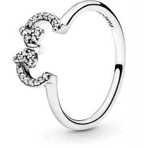 Pandora Třpytivý stříbrný prsten Minnie Disney 197509CZ 48 mm