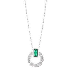Preciosa Slušivý stříbrný náhrdelník Sublimes s kubickou zirkonií Preciosa 5390 66