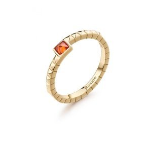 Rosato Elegantní pozlacený prsten s kubickým zirkonem Cubica RZCU100 56 mm