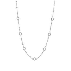 Rosato Módní stříbrný náhrdelník s kroužky na přívěsky Storie RZC010