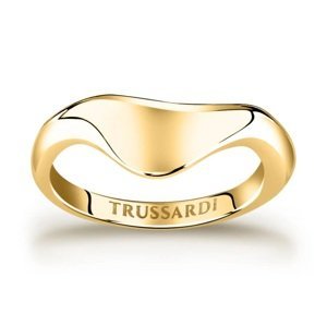 Trussardi Moderní pozlacený prsten z oceli T-Design TJAXA07 52 mm