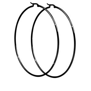 Troli Luxusní černé náušnice kruhy 6 cm