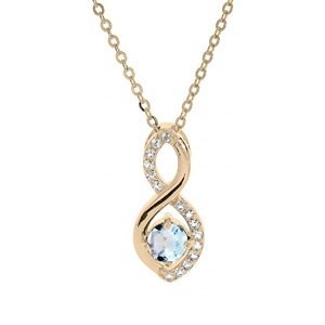 Troli Okouzlující pozlacený náhrdelník se zirkony PO/SP08340TZ
