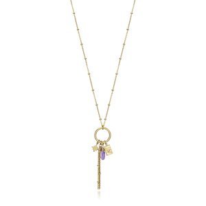 Viceroy Stylový pozlacený náhrdelník s přívěsky Chic 1444C01012