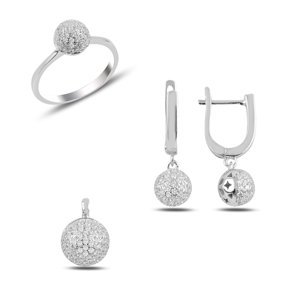 Klenoty Amber Luxusní stříbrná sada šperků - kuličky