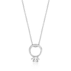Klenoty Amber Stříbrný náhrdelník - miniatura prstýnku