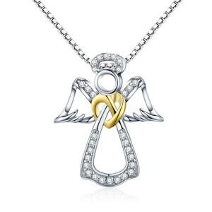 Klenoty Amber Luxusní náhrdelník anděl s čirými zirkony