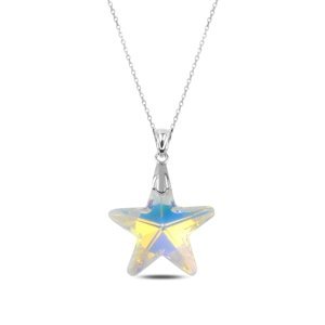 Klenoty Amber Stříbrný náhrdelník s přívěskem hvězdice