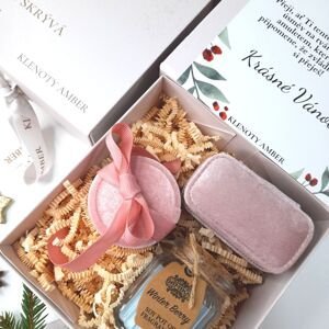 Dárkový balíček vánoční BEZ ŠPERKU - mini šperkovnice a svíčka Winter Berry