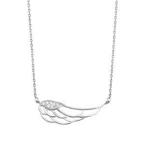 Klenoty Amber Stříbrný náhrdelník s křídlem