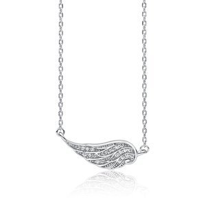 Klenoty Amber Stříbrný náhrdelník andělské křídlo