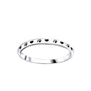 Klenoty Amber Stříbrný prsten psí láska Velikost: 52