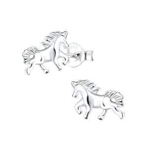 Klenoty Amber Stříbrné náušnice kůň
