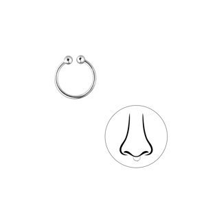 Klenoty Amber Falešný piercing  septum do nosu kroužek